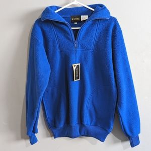 NWT Vintage Nordic quarter zip fleece Men's small Royal blue